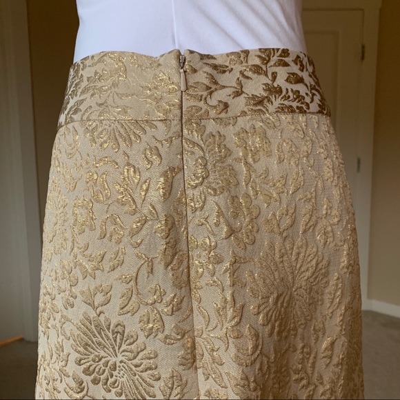 Forth & Towne Prize gold jacquard skirt, 10 - Picture 4 of 8